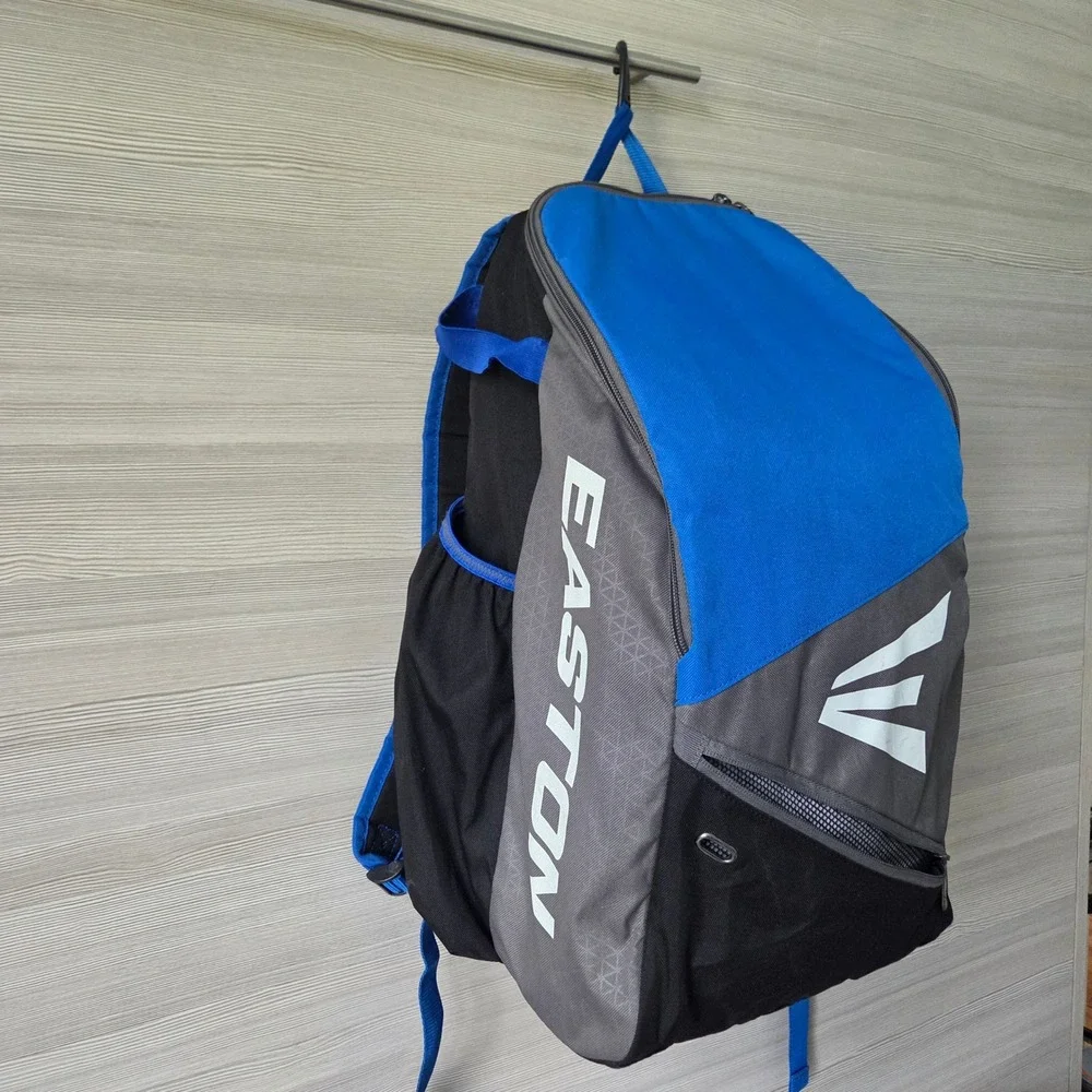 Easton E110BP Bat Pack Backpack Blue Grey Black Polyester Baseball Softball Bag